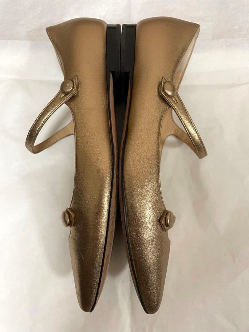 ペリーコ フラットパンプス　ゴールド　36.5