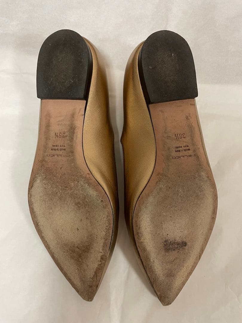 ペリーコ フラットパンプス　ゴールド　36.5