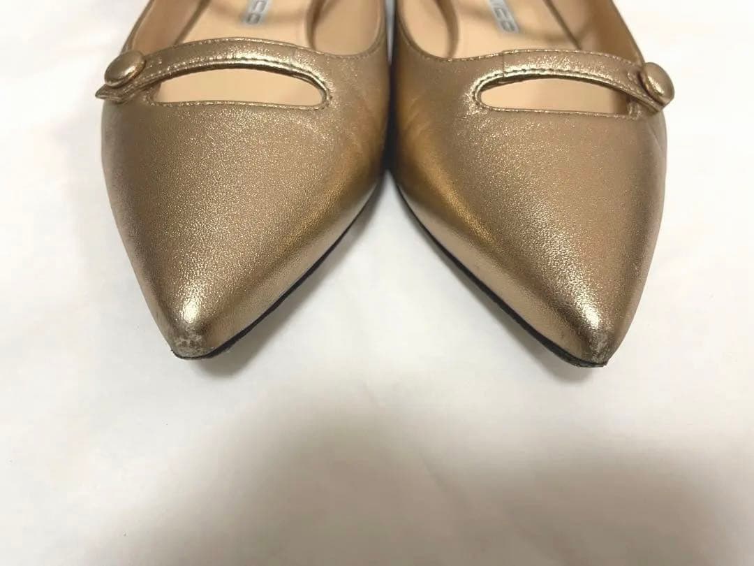 ペリーコ フラットパンプス　ゴールド　36.5