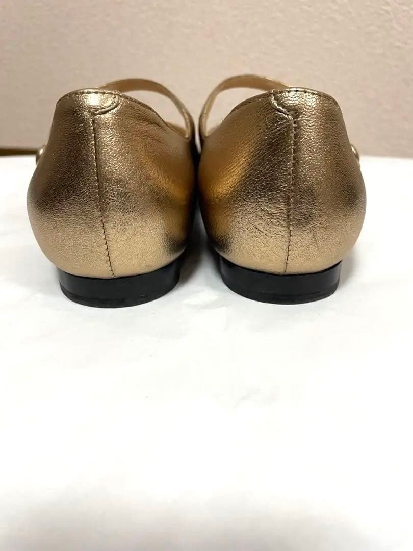 ペリーコ フラットパンプス　ゴールド　36.5