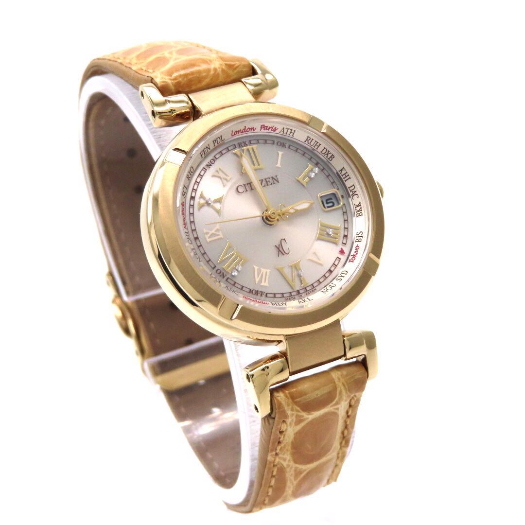極美品 EC1115 08A クロスシー 電波ソーラー シチズン 時計 ゴールド