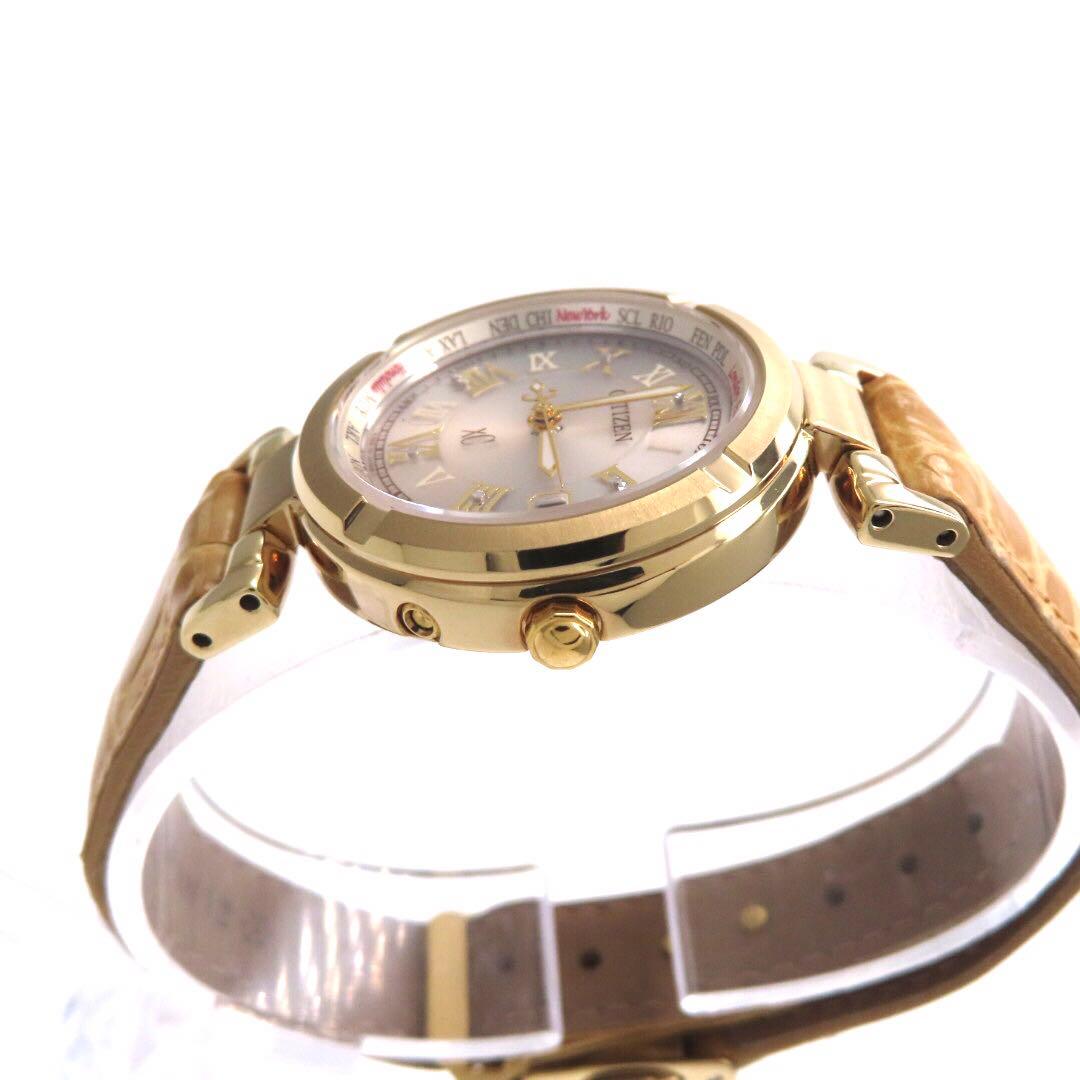 極美品 EC1115 08A クロスシー 電波ソーラー シチズン 時計 ゴールド