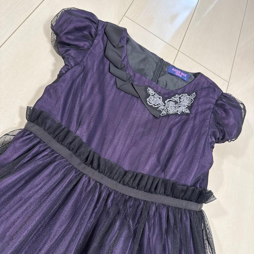 専用　ANNA SUI mini バラ刺しゅう重ねチュールドレス