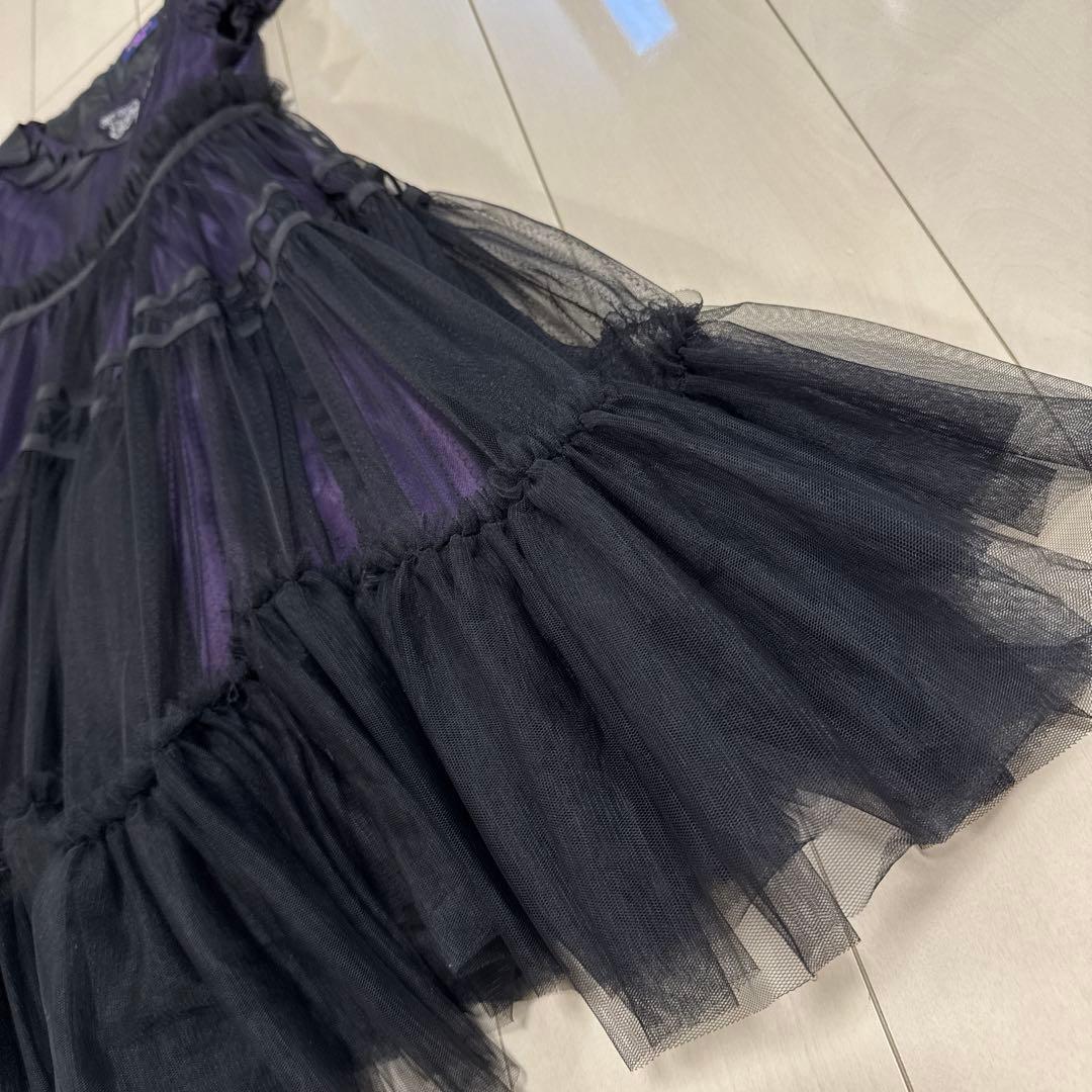 専用　ANNA SUI mini バラ刺しゅう重ねチュールドレス