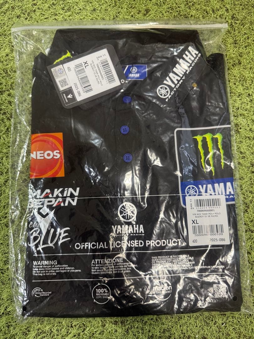 2025 モンスターエナジー ヤマハ チーム ポロシャツ　XL