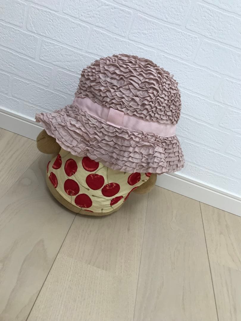 ★値下げ　未使用に近い　ワンダフルワールド　ピコフリル　帽子　ピンク