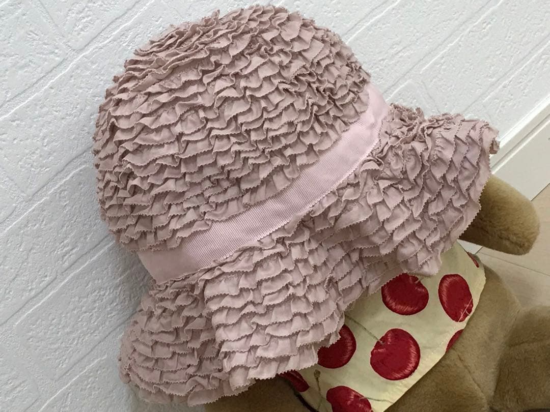 ★値下げ　未使用に近い　ワンダフルワールド　ピコフリル　帽子　ピンク