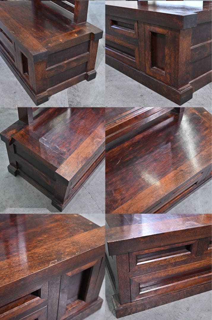 松本民芸家具 ドレッサー ミズメザクラ 無垢材 鏡台 引き出し 4杯 収納棚