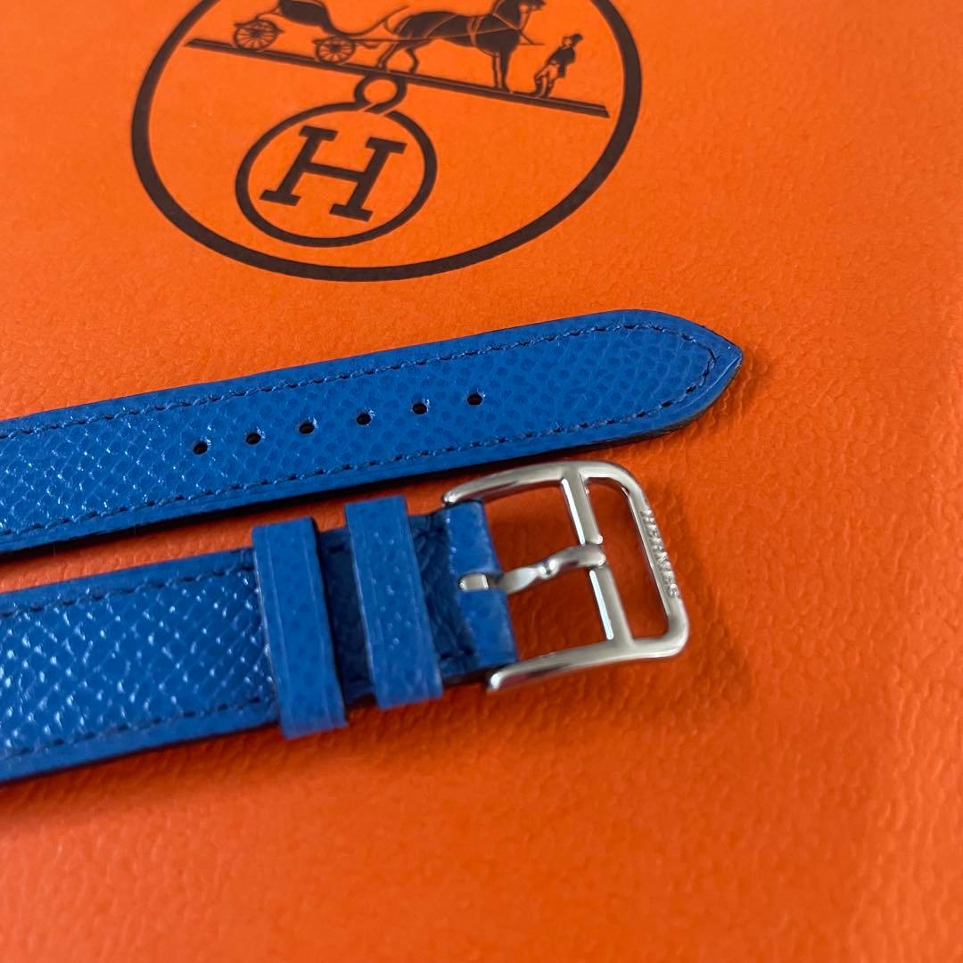 エルメス HERMES Hウォッチ レディース 腕時計用ベルト金具付き　ブルー