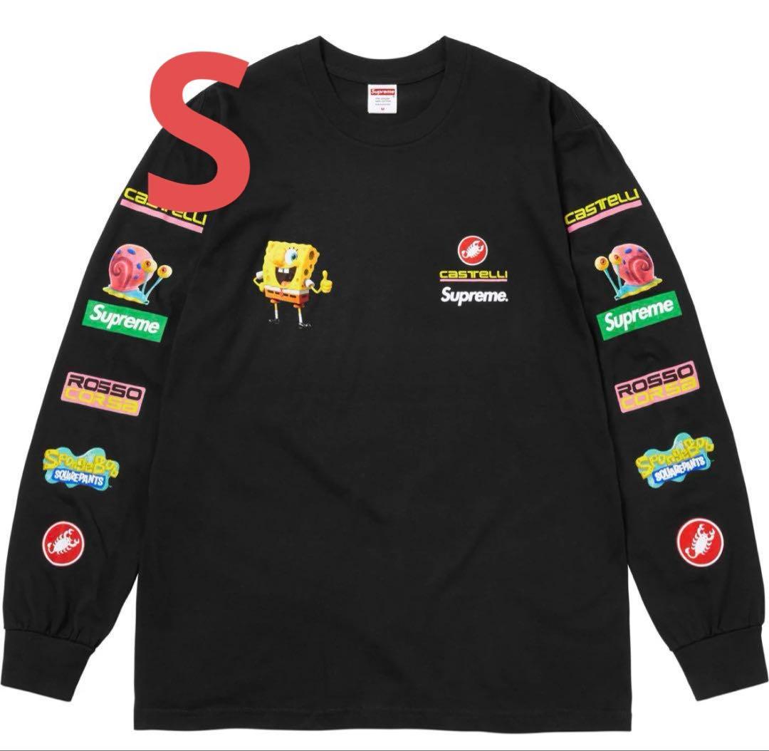 Supreme x SpongeBob Castelli L/S Tee 黒