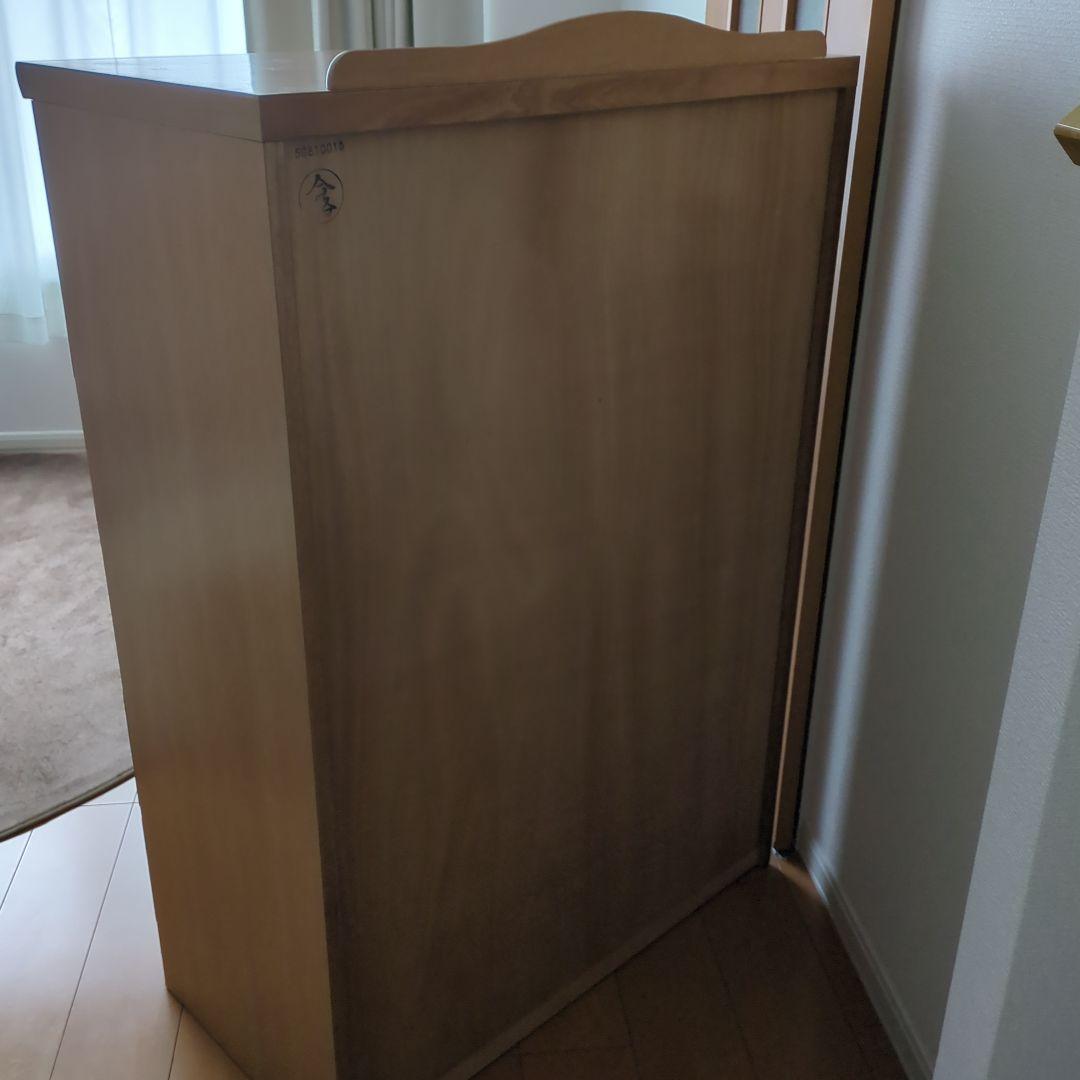 【3月23日まで】花柄彫刻つき　ナチュラルウッド チェスト