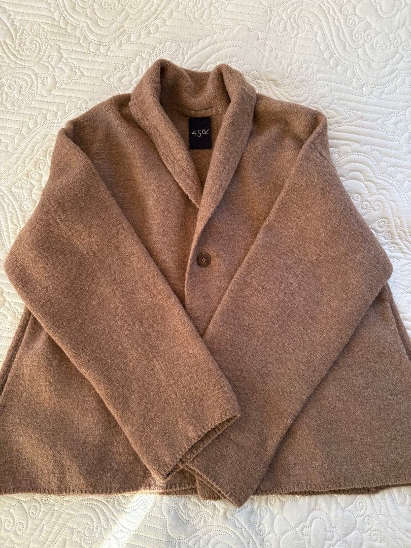 45R ブラウンベージュ ウールコート