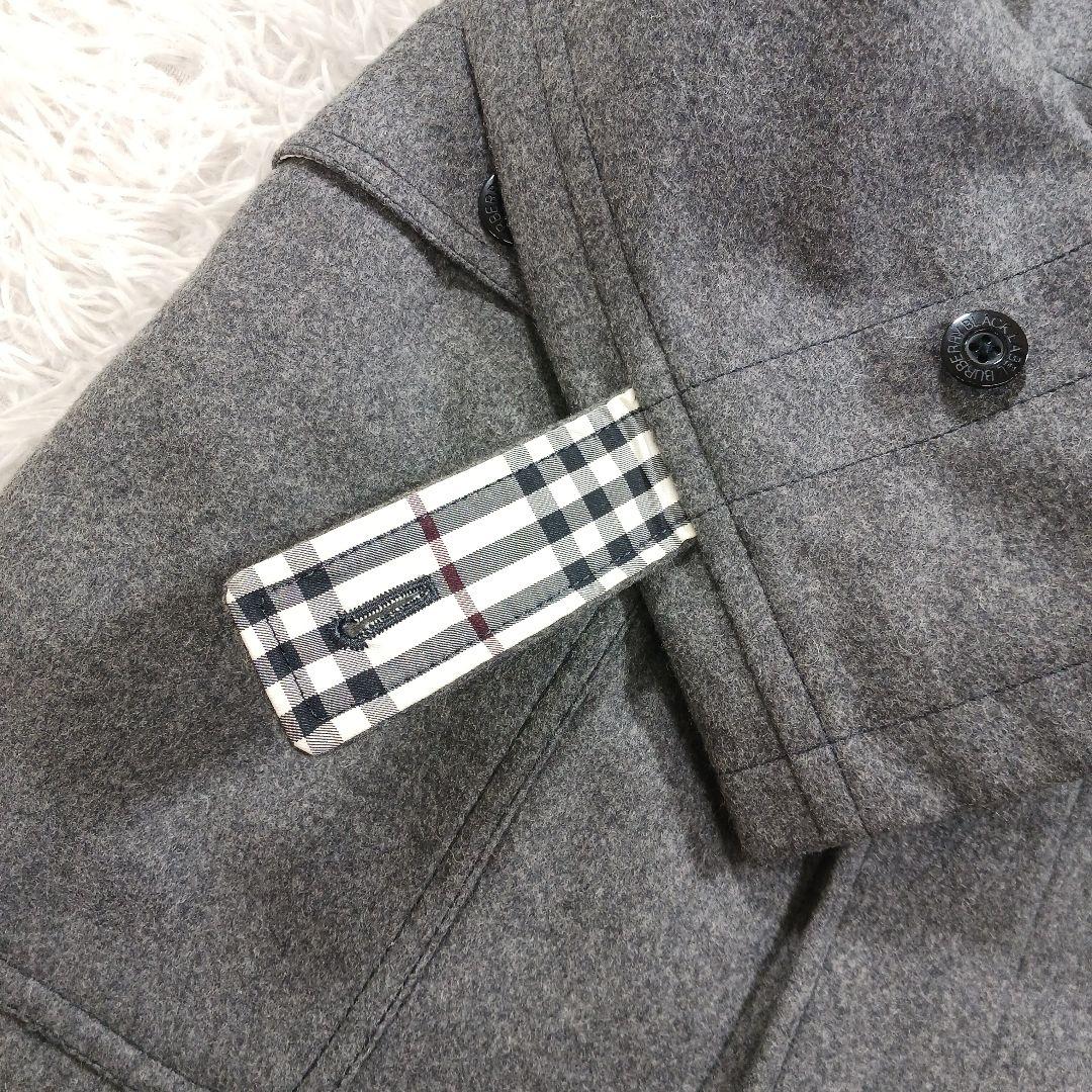 ✨美品✨バーバリーブラックレーベル　ダッフルコート　ノバチェック　カシミヤ混　M