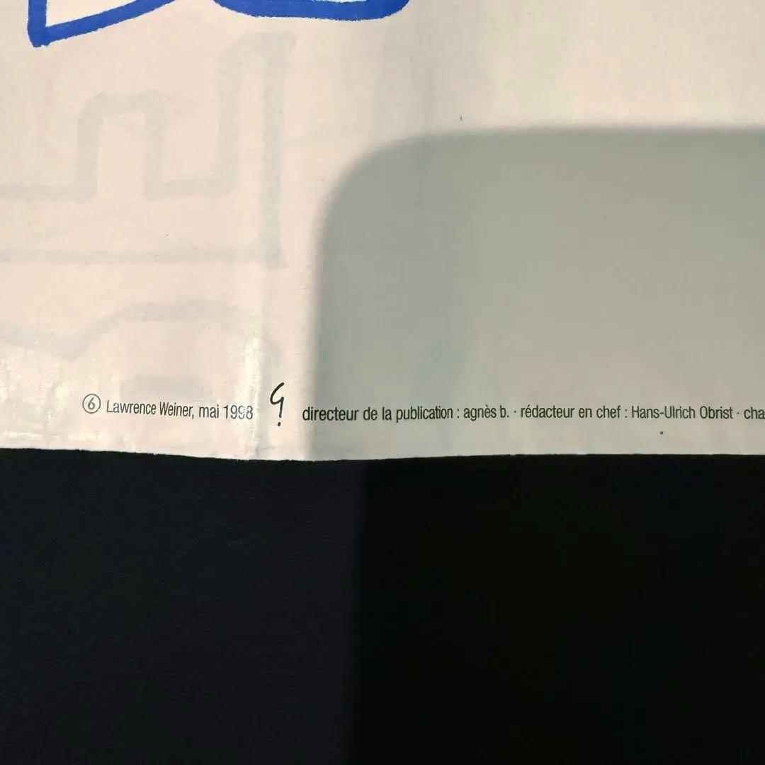 1998年発行美品LawrenceWeinerアート新聞ポスターAgnès b.