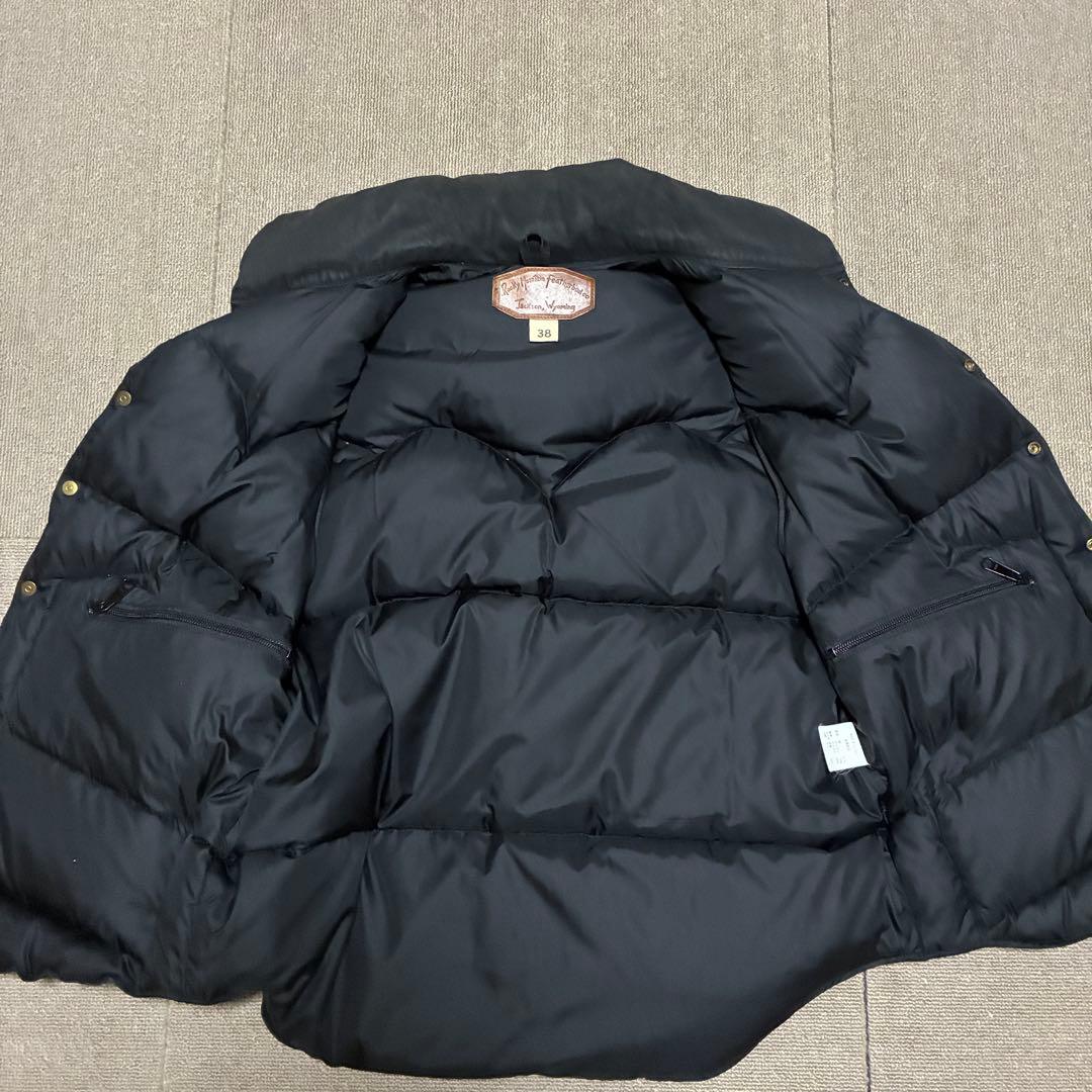 ロッキーマウンテン ダウンベスト レザー 黒 38 ダウン ベスト 木村拓哉