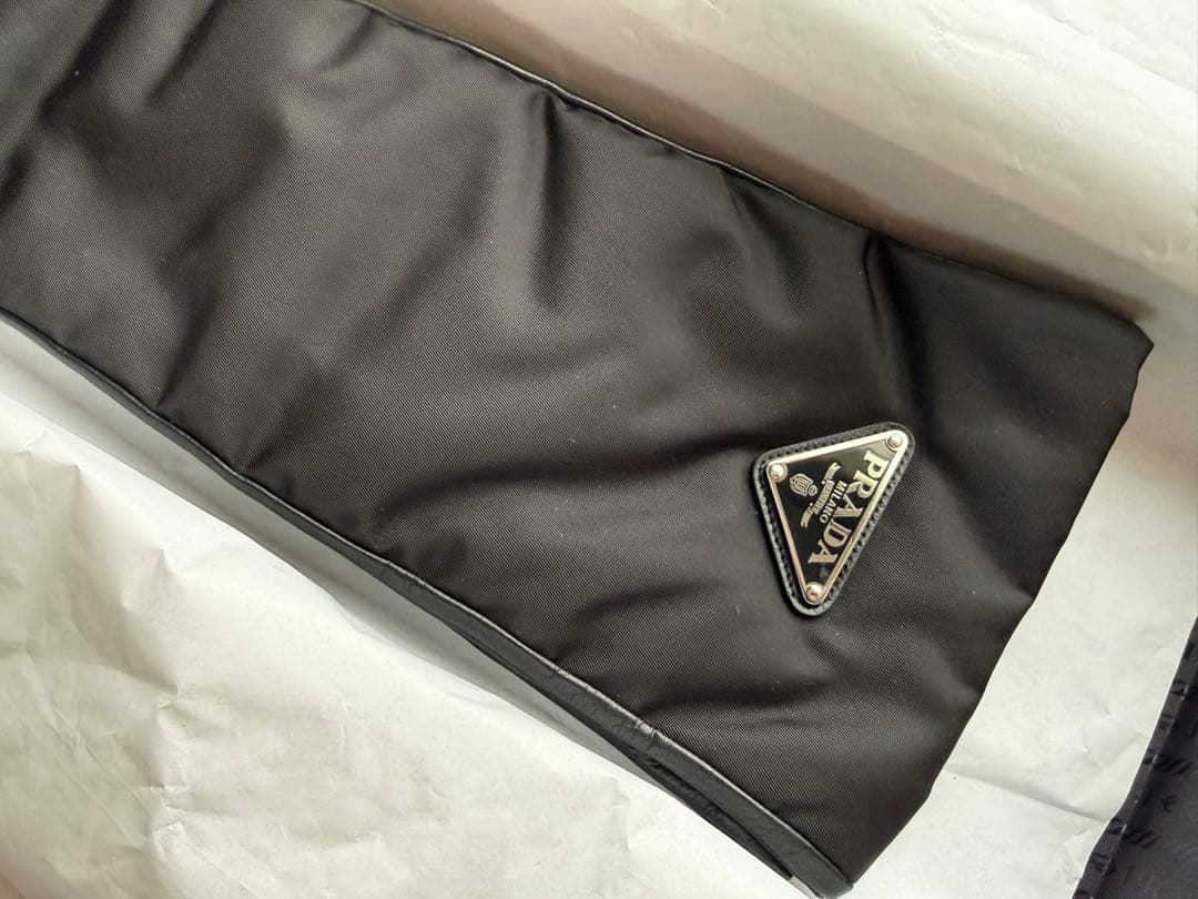 PRADA プラダ ナイロン×ナッパレザー グローブ