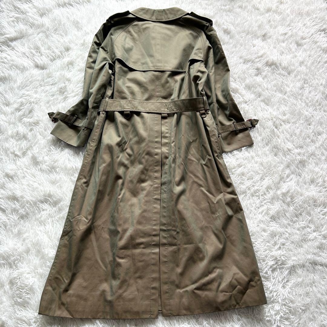 未使用級極美品　バーバリー　トレンチコート　ロング　玉虫　ベルト完備　M相当