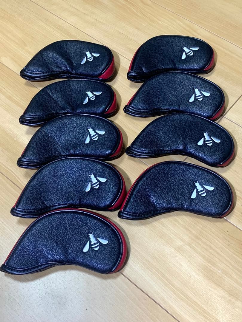 RODDIO(ロッディオ)アイアンカバー９枚セット★Ｂｌａｃｋ×Ｒｅｄライン