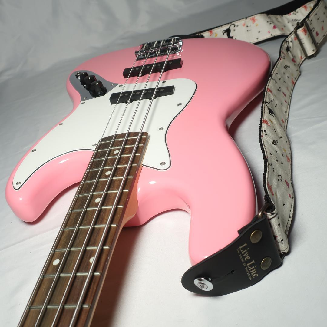 段 美品 K Garage エレキベース ピンク ケース＆ストラップ付