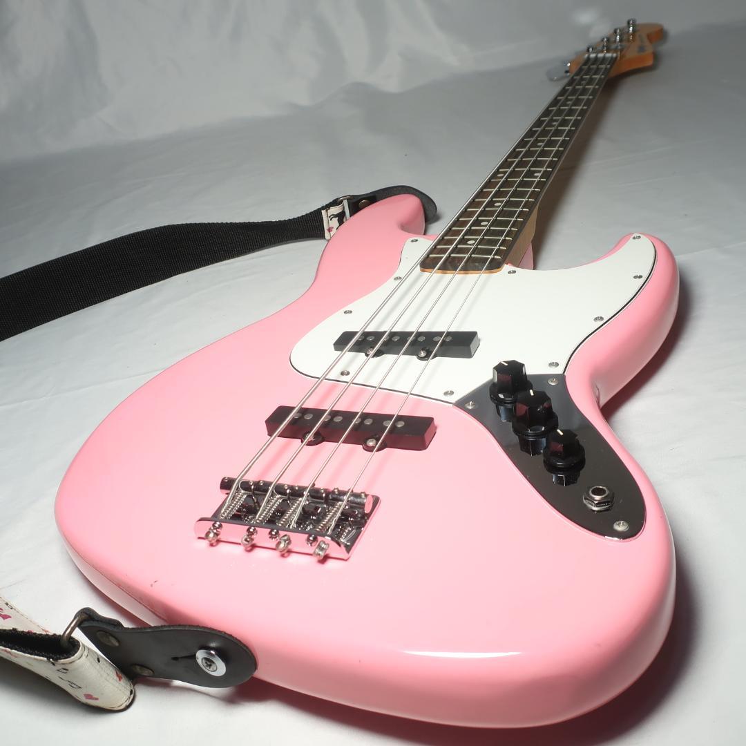 段 美品 K Garage エレキベース ピンク ケース＆ストラップ付