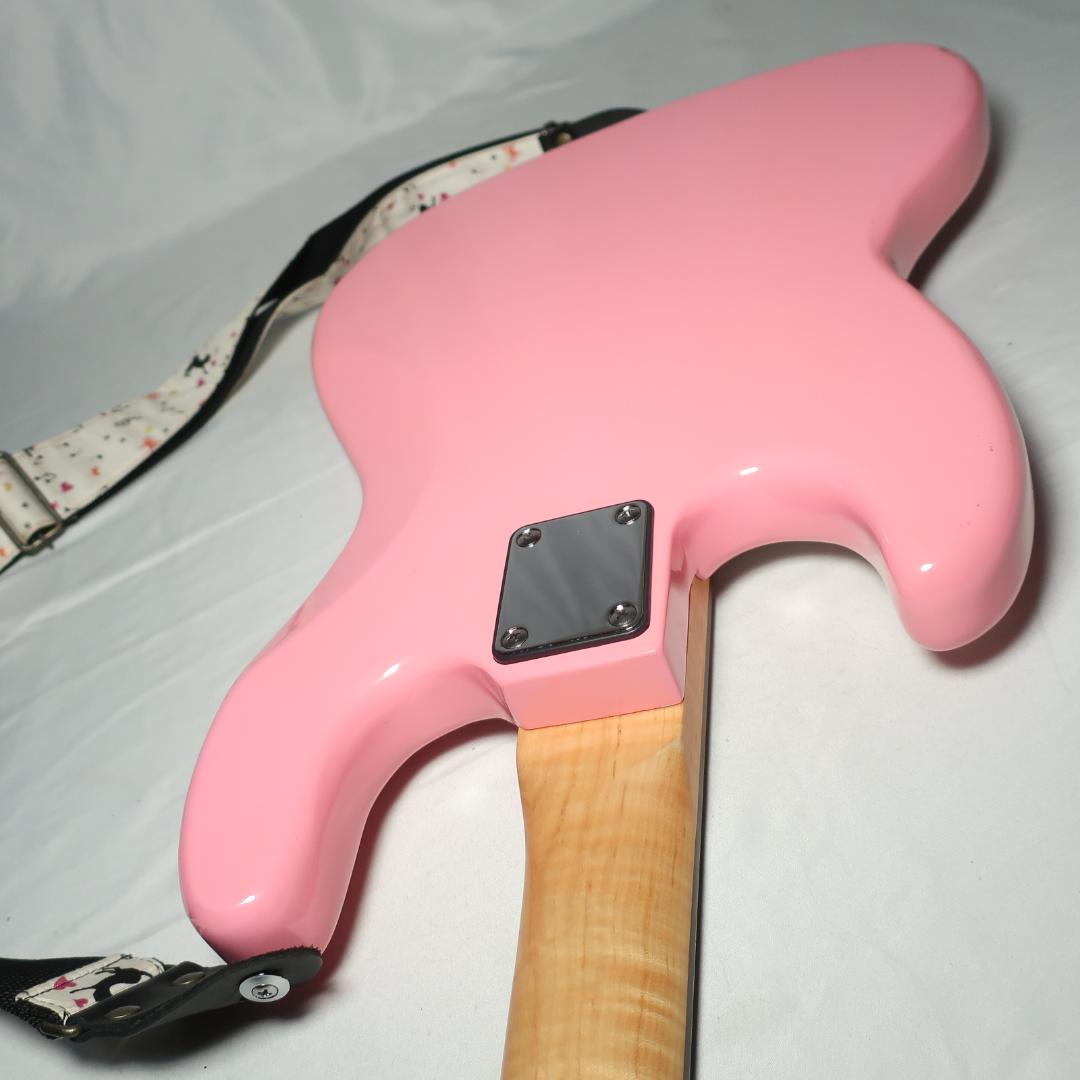 段 美品 K Garage エレキベース ピンク ケース＆ストラップ付
