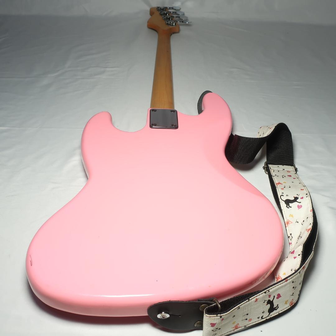 段 美品 K Garage エレキベース ピンク ケース＆ストラップ付