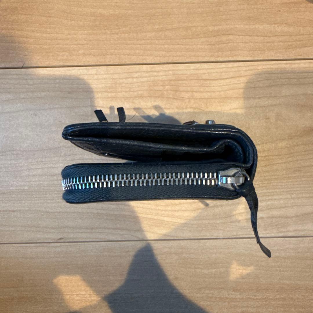 極美品 BALENCIAGA ブラック系 二つ折り財布