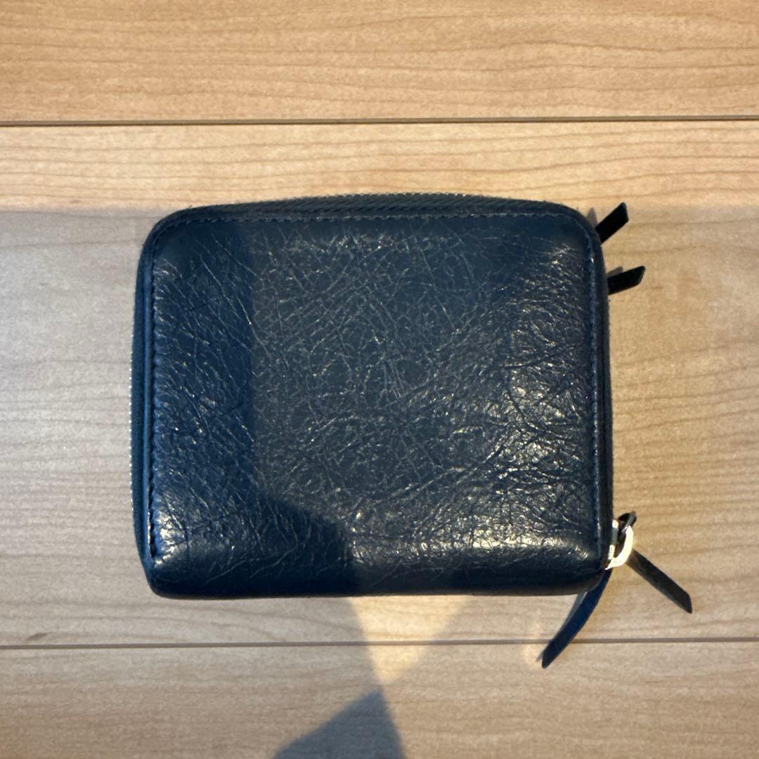 極美品 BALENCIAGA ブラック系 二つ折り財布