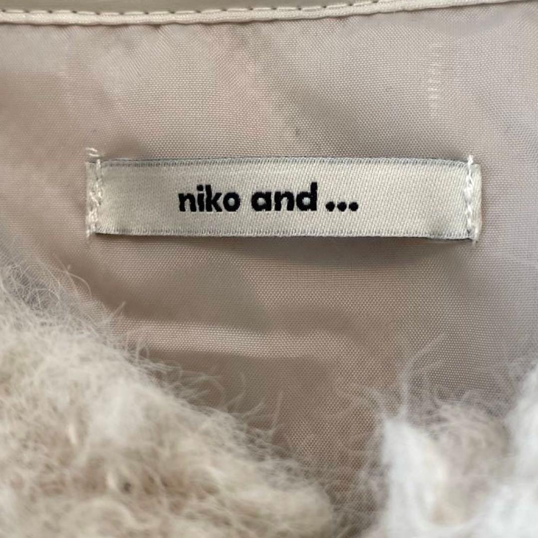nico and... パッチワークボアブルゾン アイボリー フリーサイズ