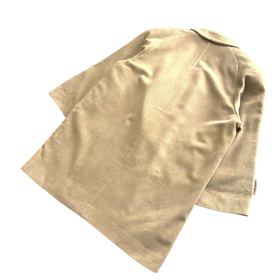 美品 90s Burberry カシミヤ混 ハーフコート 裏地総柄 ベージュ
