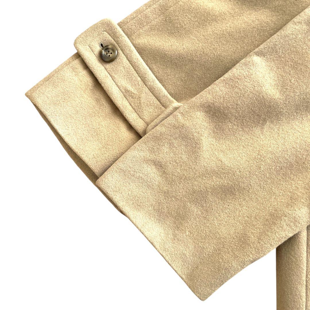 美品 90s Burberry カシミヤ混 ハーフコート 裏地総柄 ベージュ