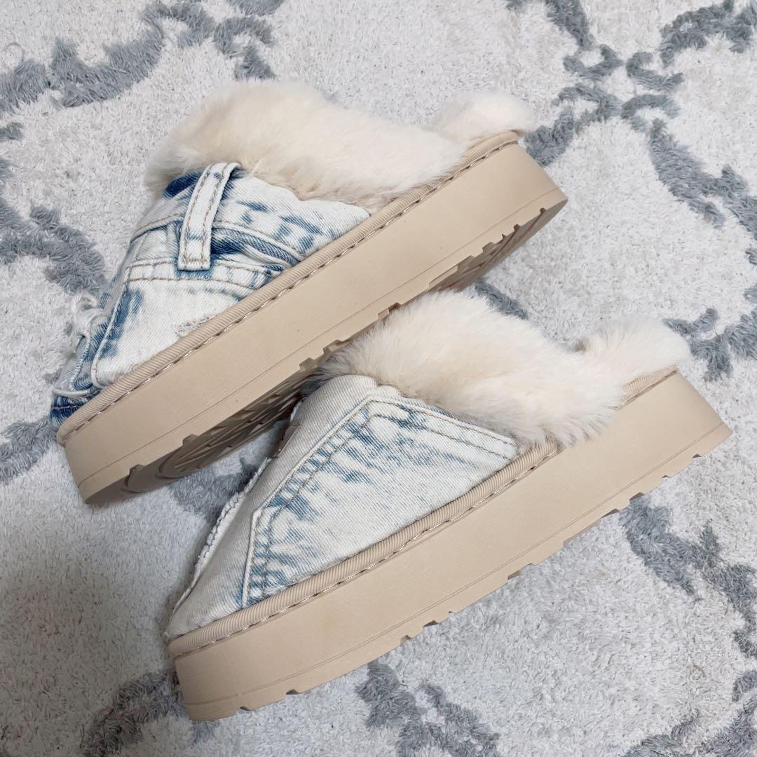 ☆専用☆3 点セット デニム リメイク ファー サンダル