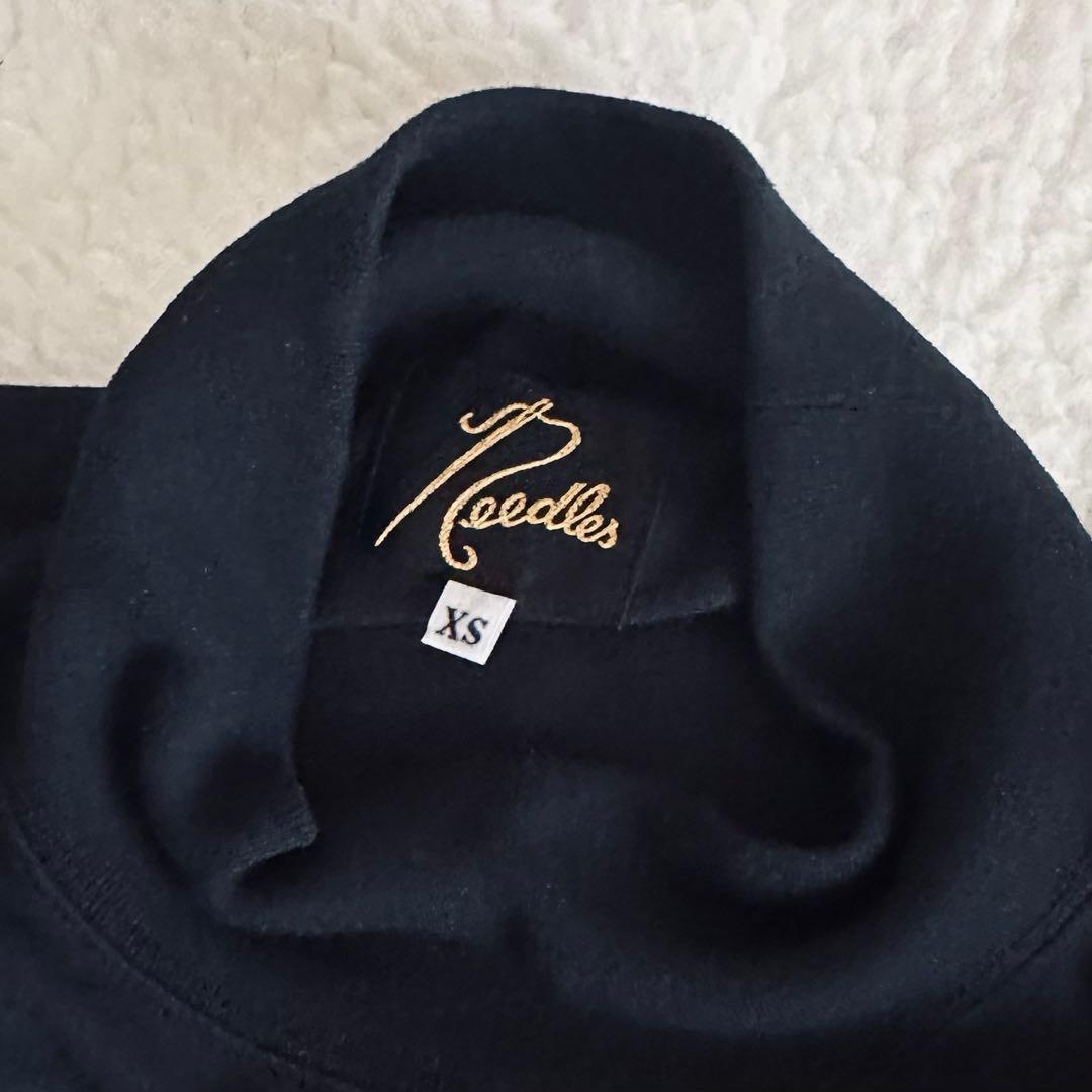 【美品ニードルス】黒ロンT MOCK NECK TEE -POLY JERSEY
