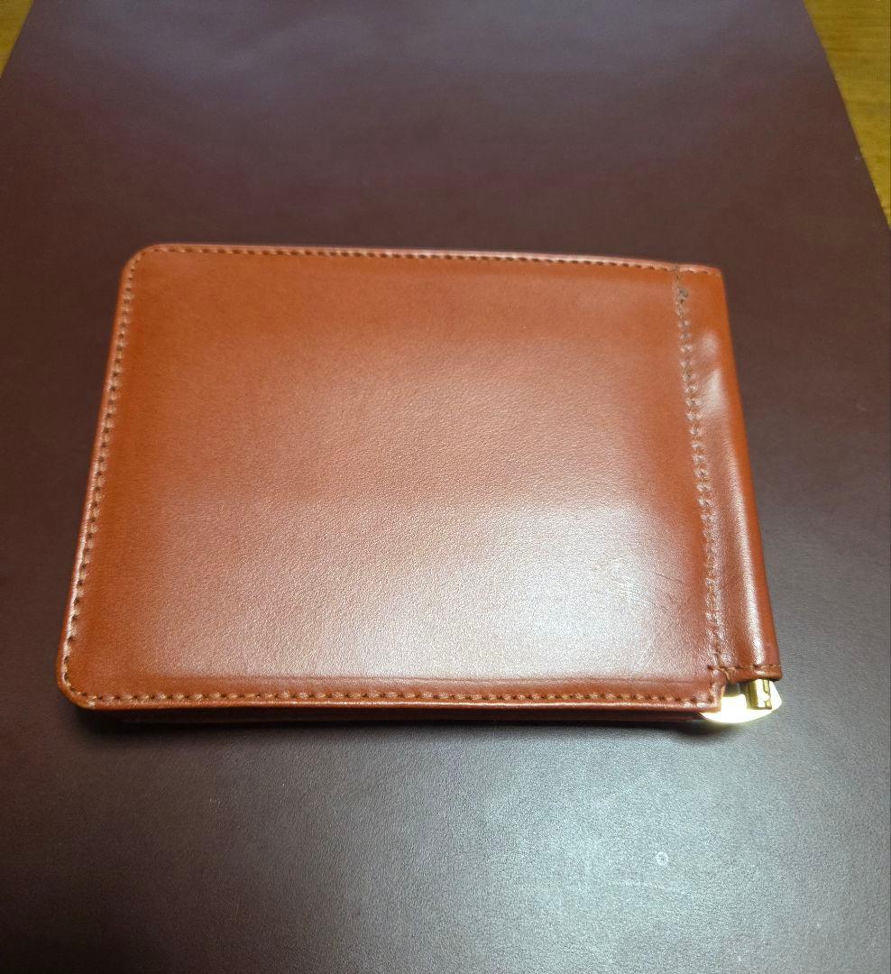 美品 GLEN マネークリップ オックスフォードタン 保存袋付き