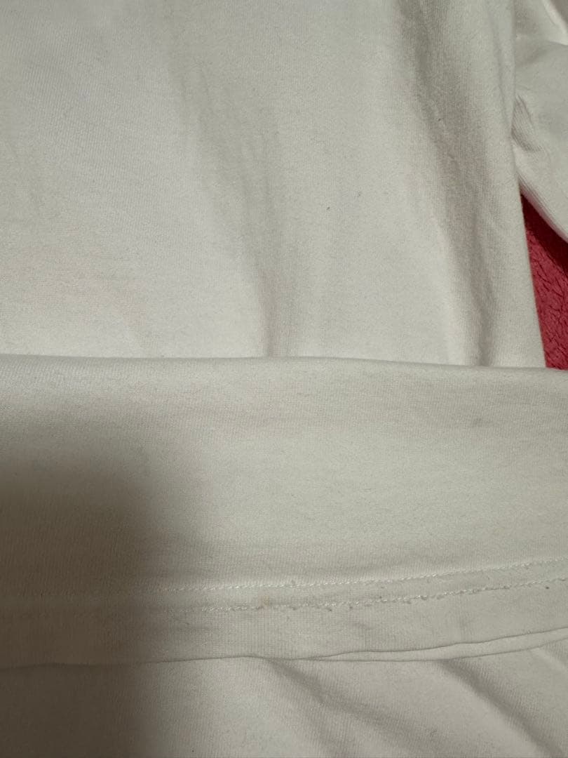 Supreme ホワイト ロゴ長袖カットソー