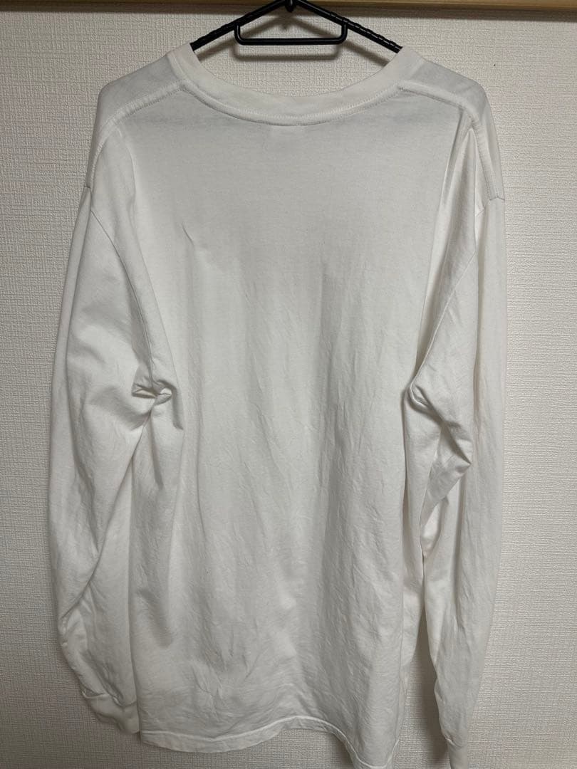 Supreme ホワイト ロゴ長袖カットソー