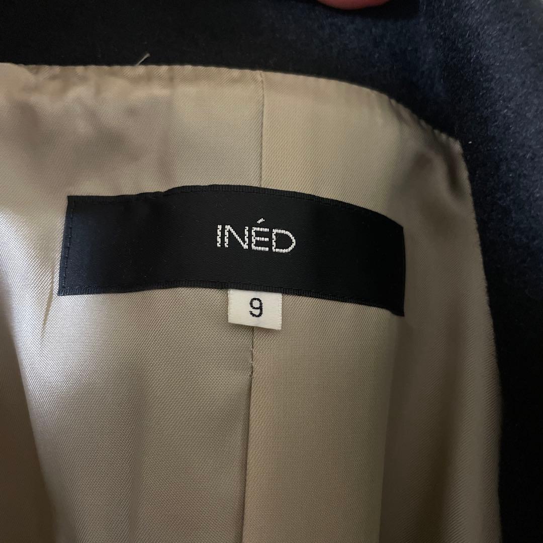 INEDイネド　ベルト付きカシミヤロングコート　美品