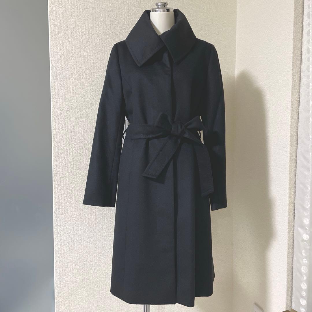INEDイネド　ベルト付きカシミヤロングコート　美品