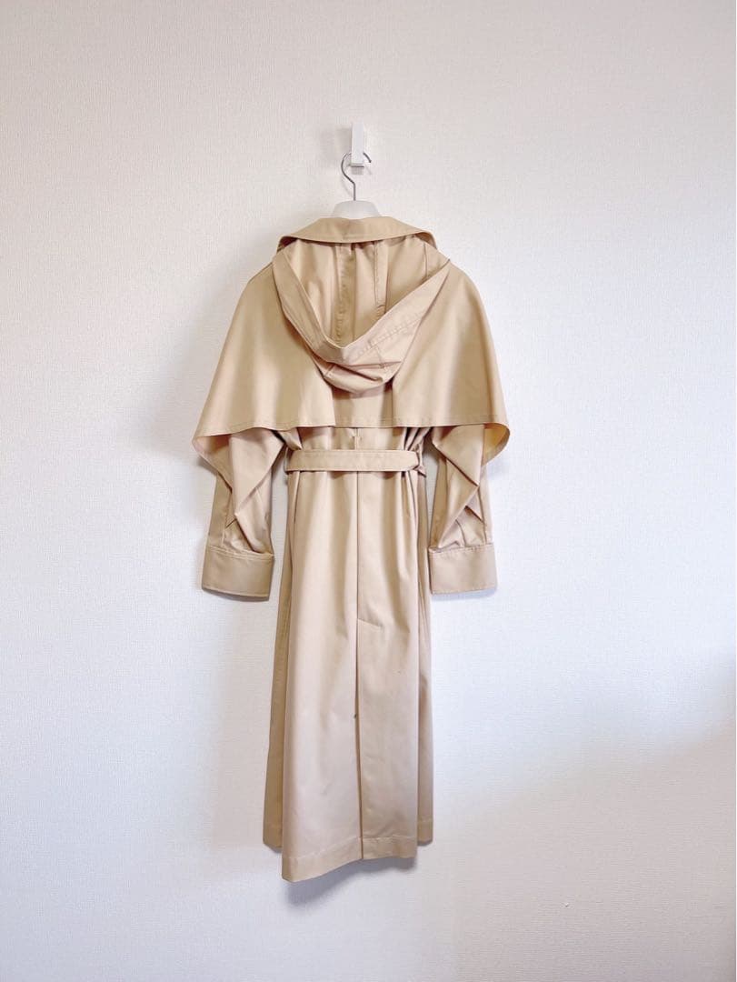 STRATA トレンチコート コート フード付きバックフレアヨークコート