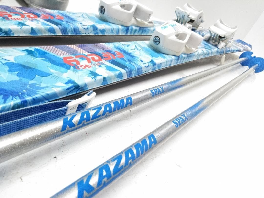 ジュニアスキー4点セット 男の子 B×B 138cm カザマ 21cm