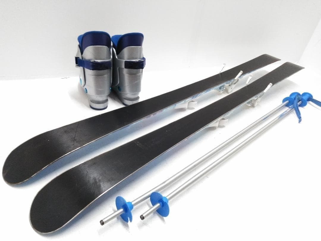 ジュニアスキー4点セット 男の子 B×B 138cm カザマ 21cm