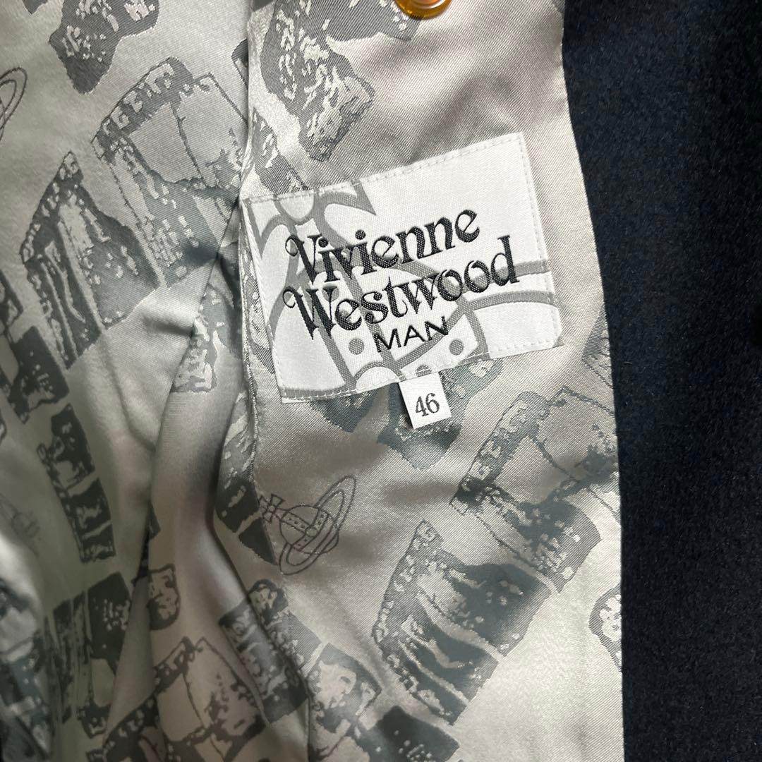 ヴィヴィアンウエストウッド　ミントカラーコート　ブラック　46