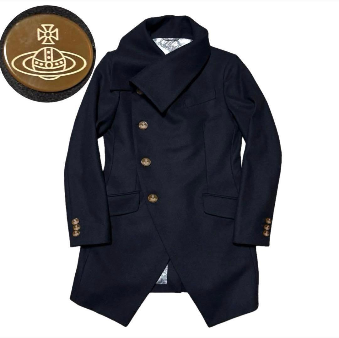 ヴィヴィアンウエストウッド　ミントカラーコート　ブラック　46