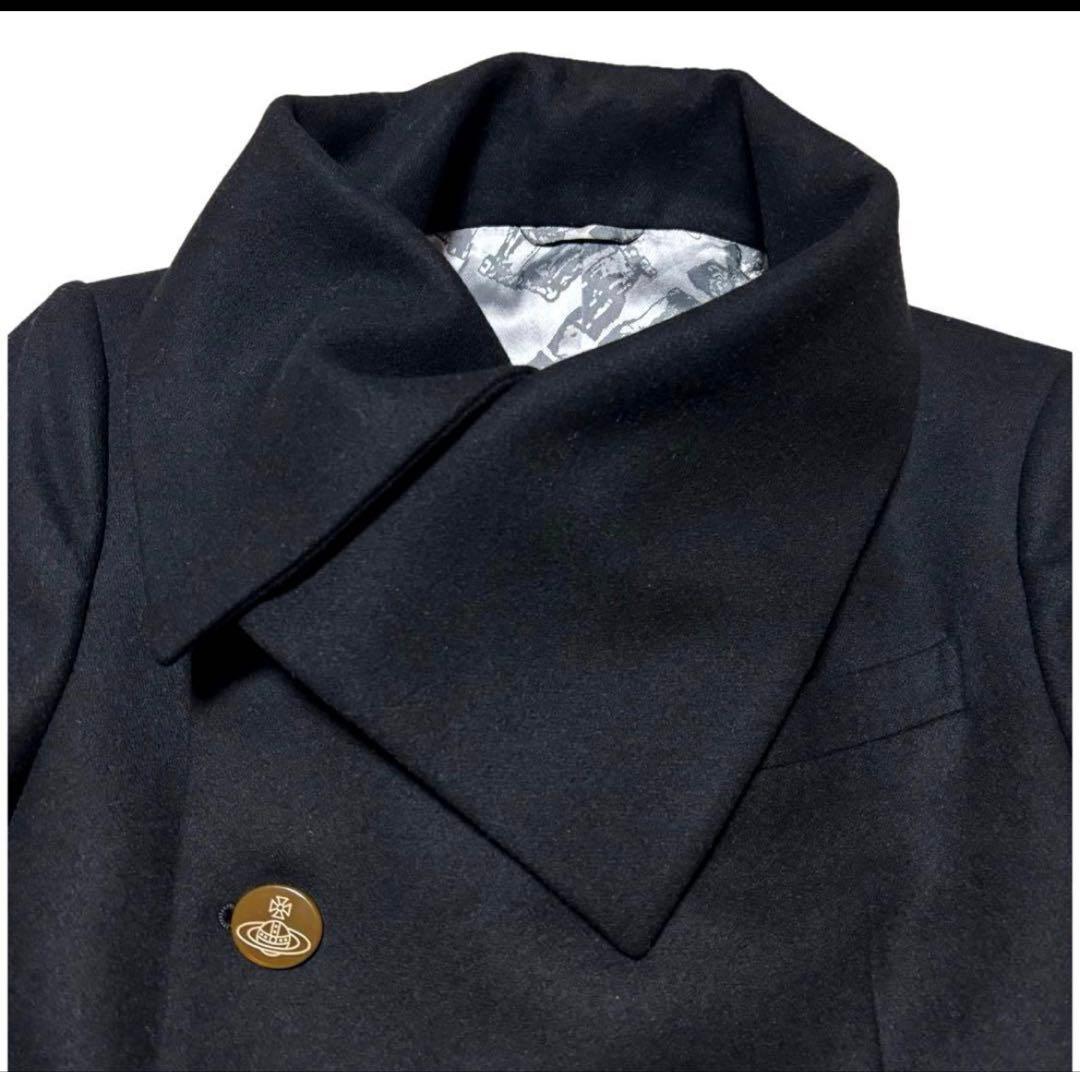 ヴィヴィアンウエストウッド　ミントカラーコート　ブラック　46