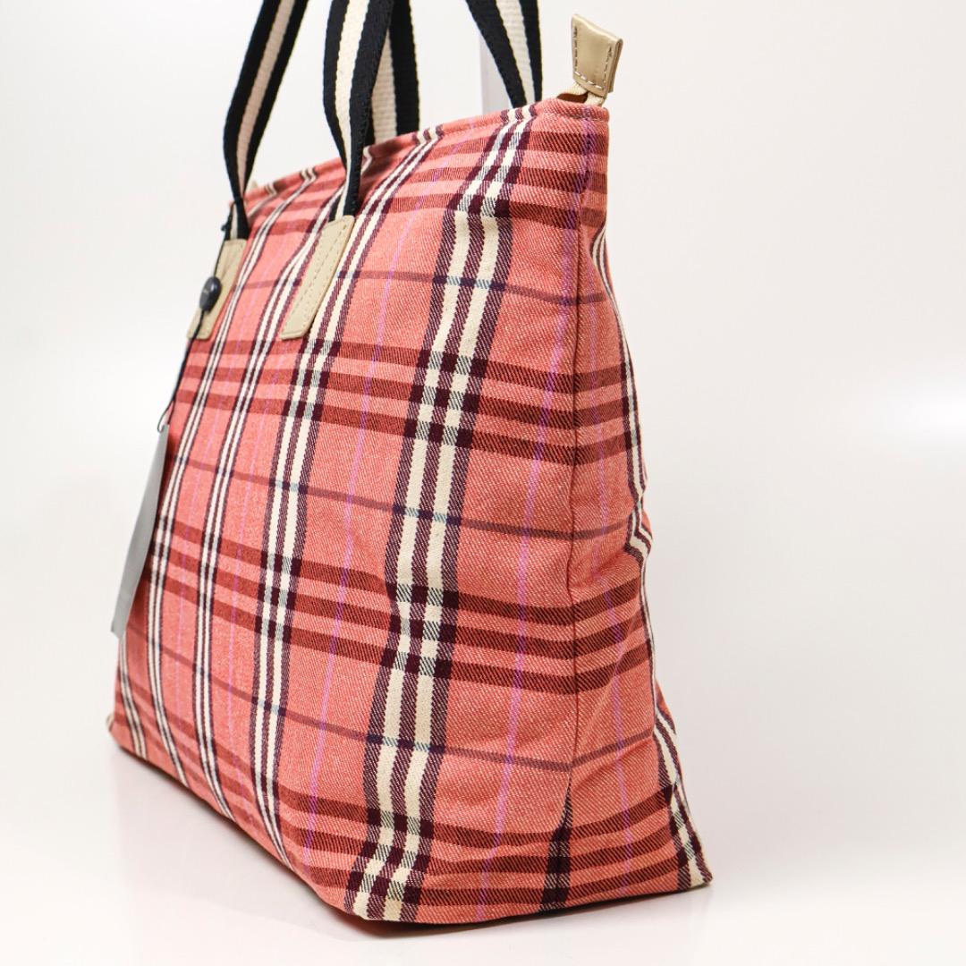 H5137-30◾️新品バーバリー　ノバチェックキャンバストートバッグ Y2K