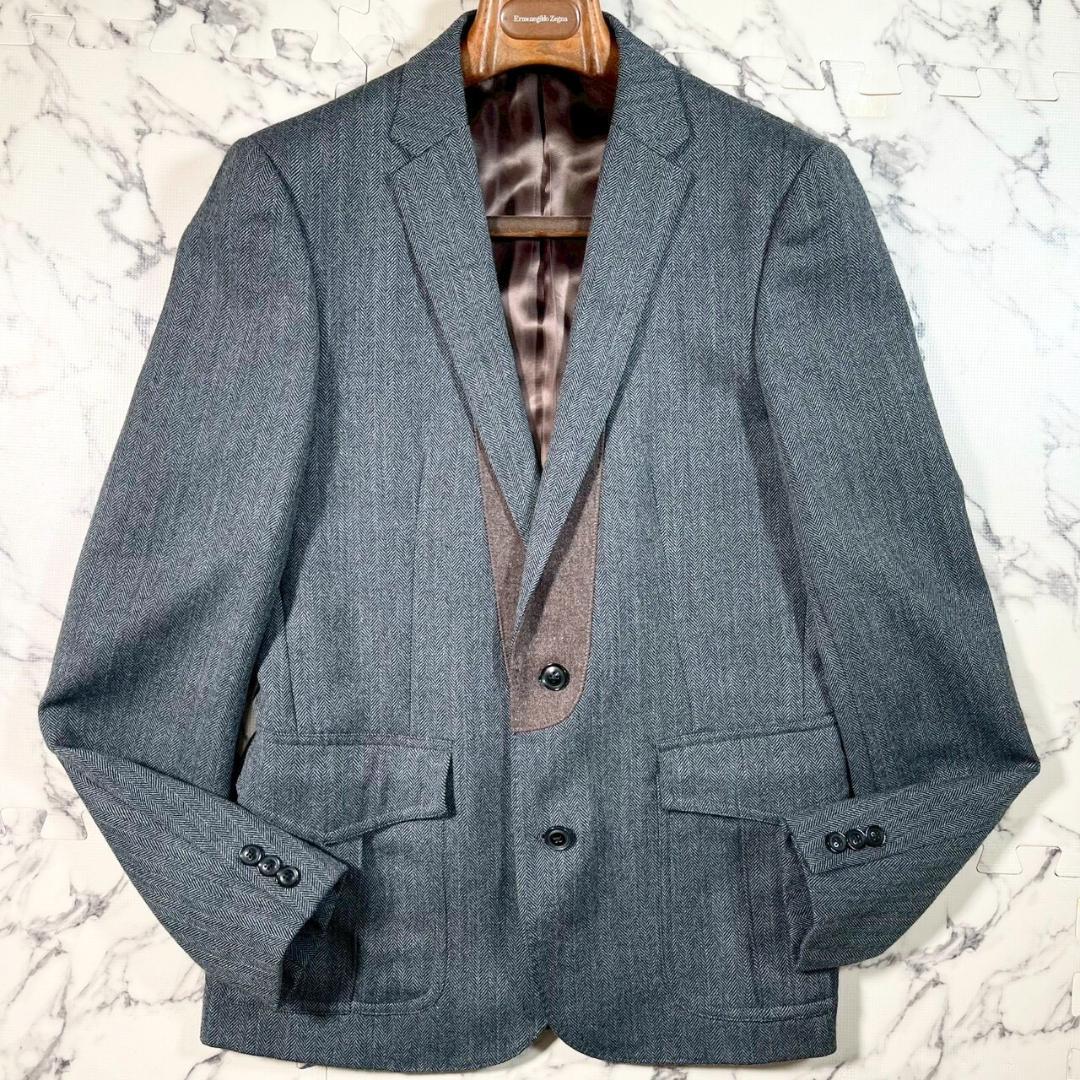 ✨極美品✨(L) Kolor テーラード ウール アルパカ ヘリンボーン