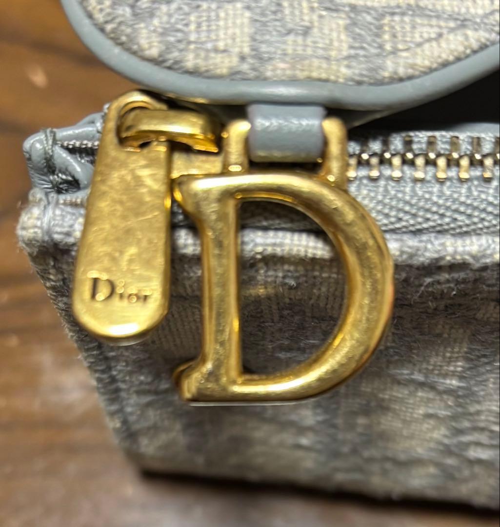 クリスチャンディオール トロッター 三つ折り財布 オブリーク サドル Dチャーム