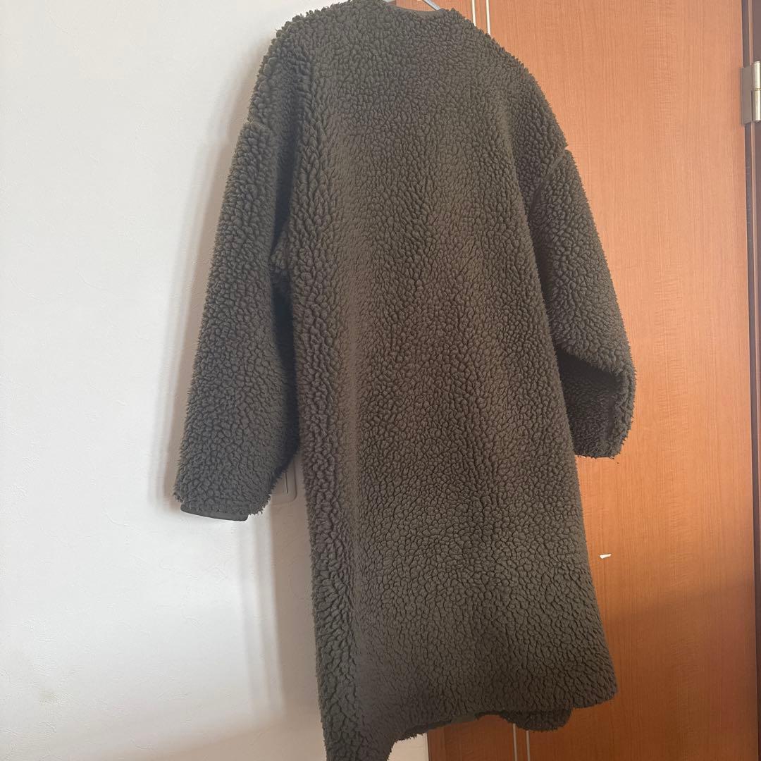 HYKE ボアロングコート サイズ1 オリーブ