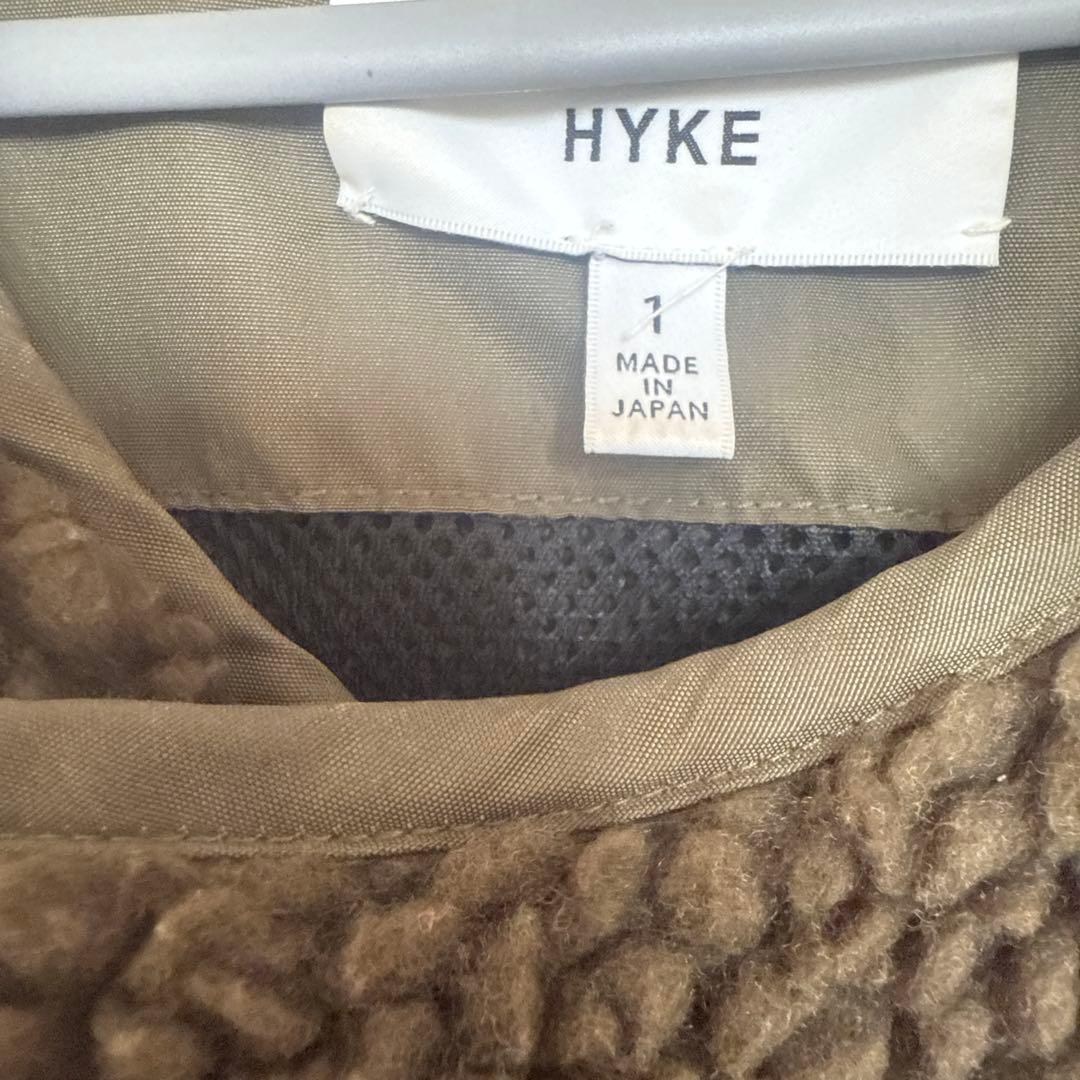 HYKE ボアロングコート サイズ1 オリーブ