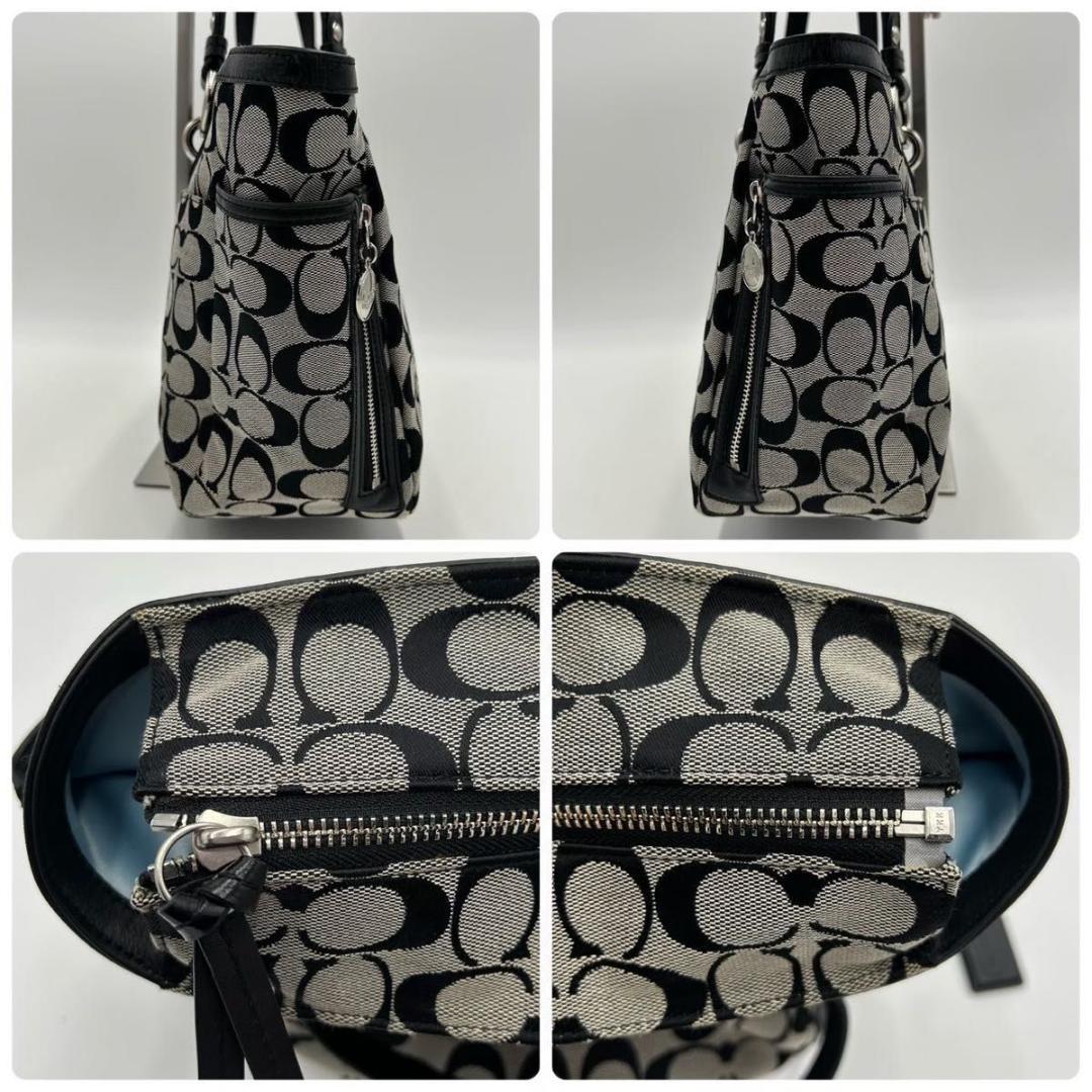 美品 COACH コーチ トートバッグ シグネチャー キャンバス F17109